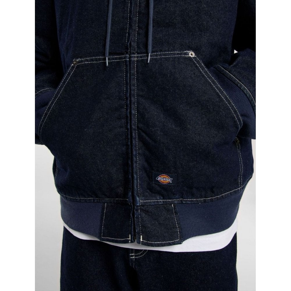 Dickies Hooded Denim Jacket - Blue Rinsed