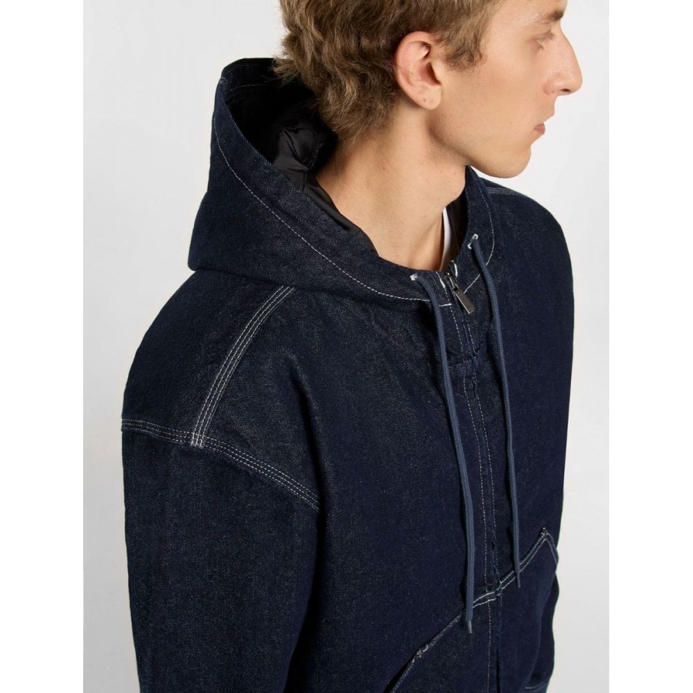 Dickies Hooded Denim Jacket - Blue Rinsed