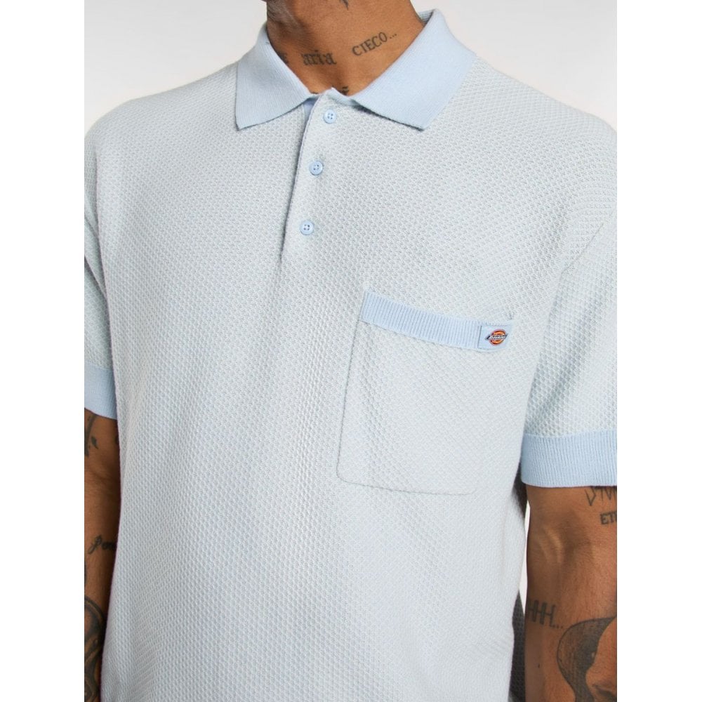 Rocky Knit Polo Shirt Whitecap Grey