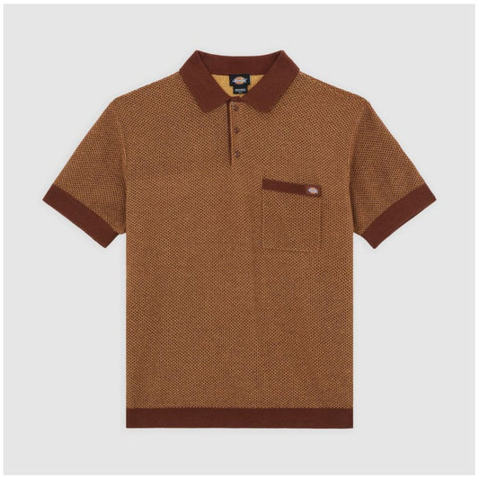 Rocky Knit Polo Shirt Oak Buff