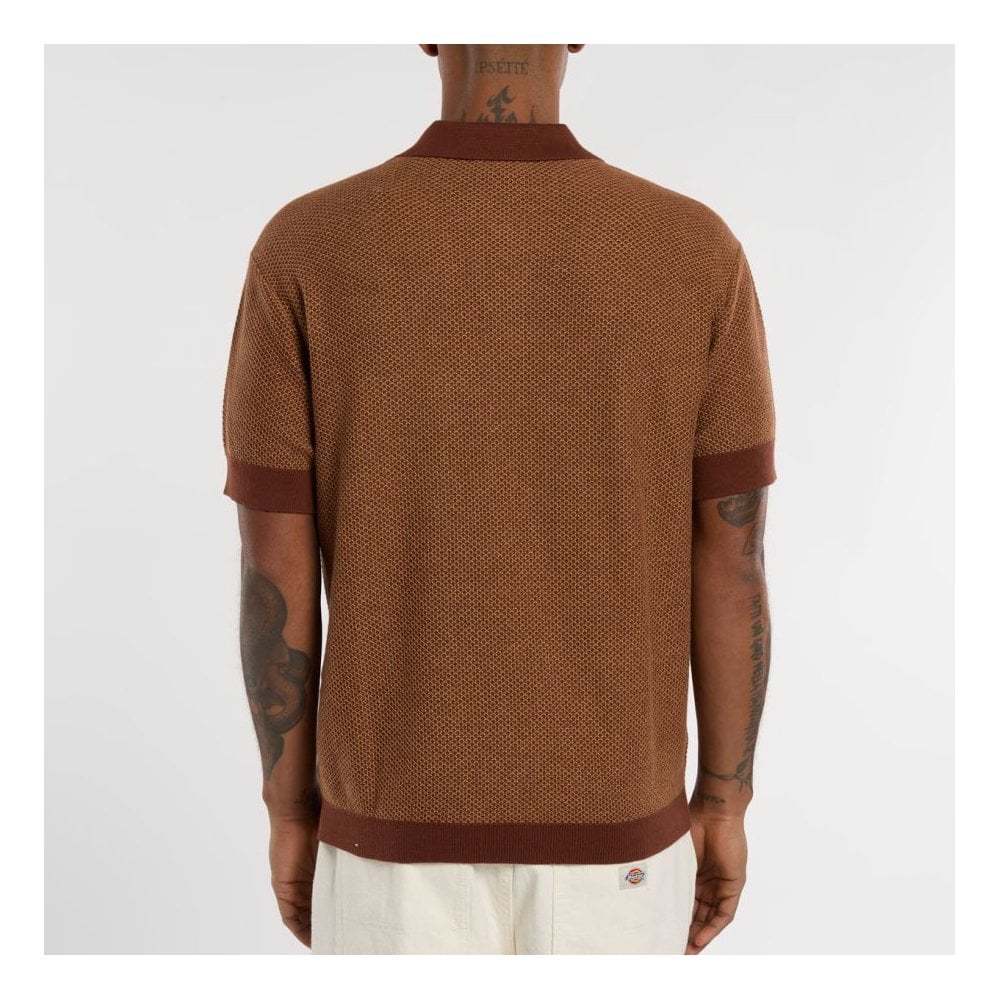 Rocky Knit Polo Shirt Oak Buff