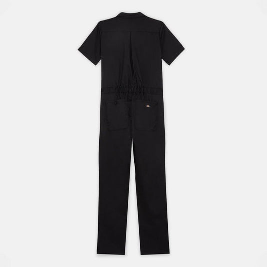 Women's Short Sleeve Coverall Black