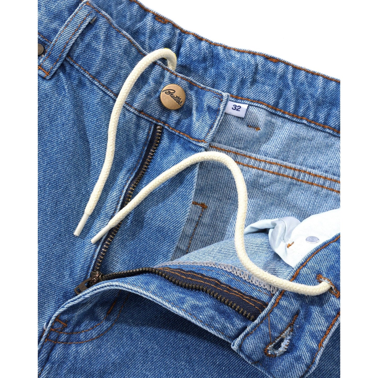 Baggy Denim Shorts - Washed Indigo
