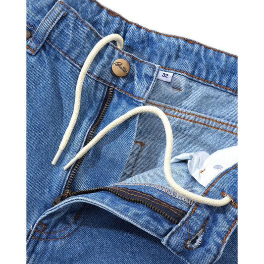 Baggy Denim Shorts - Washed Indigo