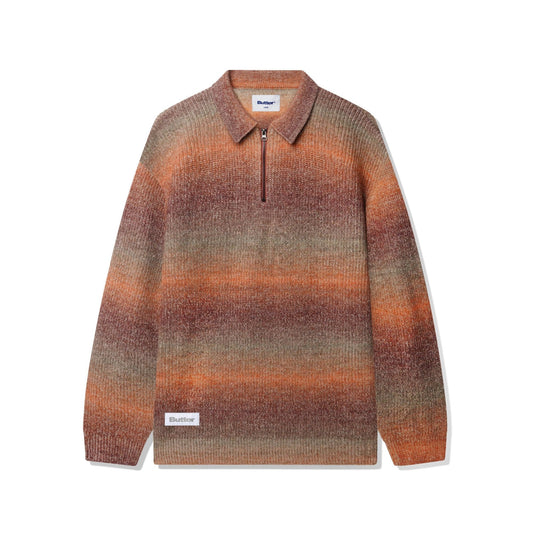 Beams 1/4 Zip Knit Polo - Port