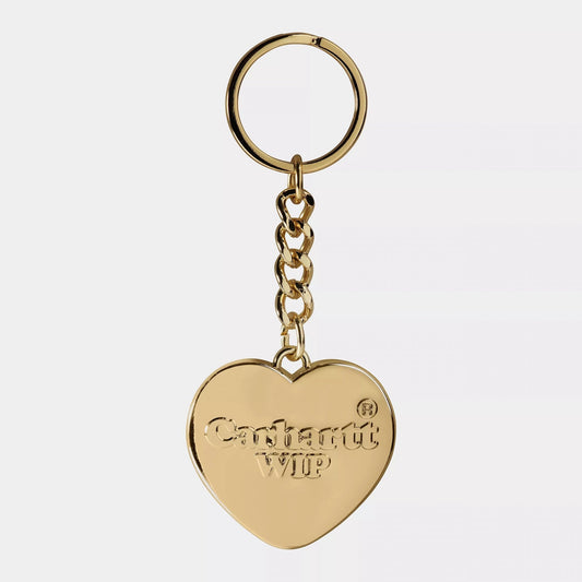 Heart Keychain - Gold
