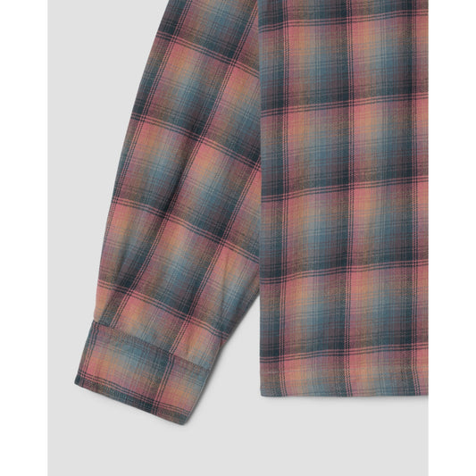 Zip Shirt - Pink / Teal Plaid
