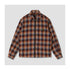 Zip Shirt - Brown / Blue Plaid