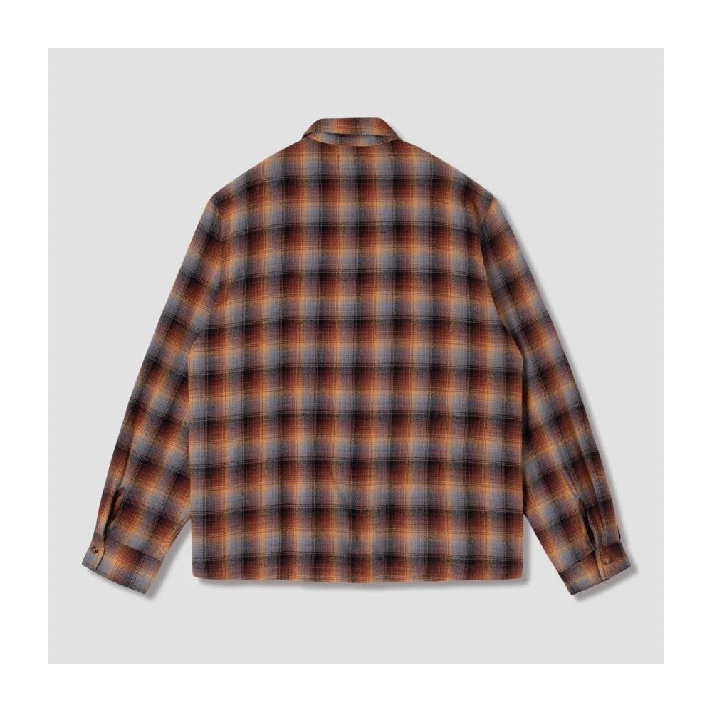 Zip Shirt - Brown / Blue Plaid