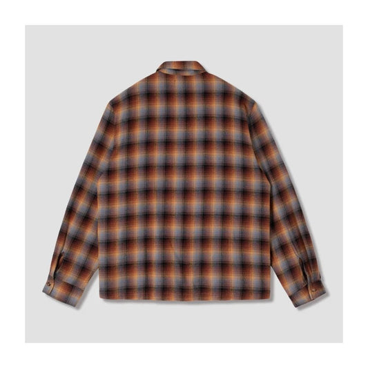 Zip Shirt - Brown / Blue Plaid