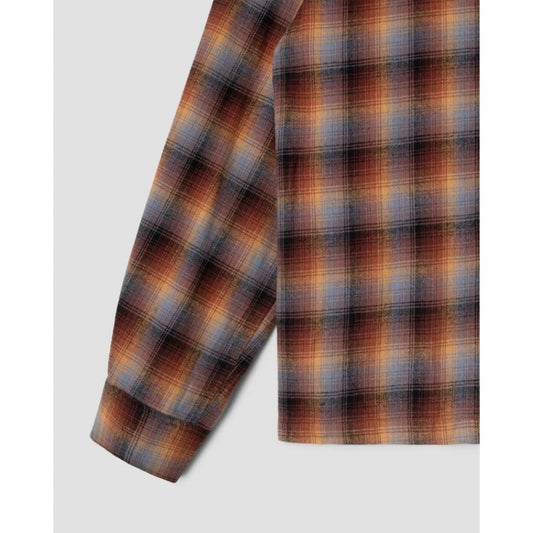 Zip Shirt - Brown / Blue Plaid