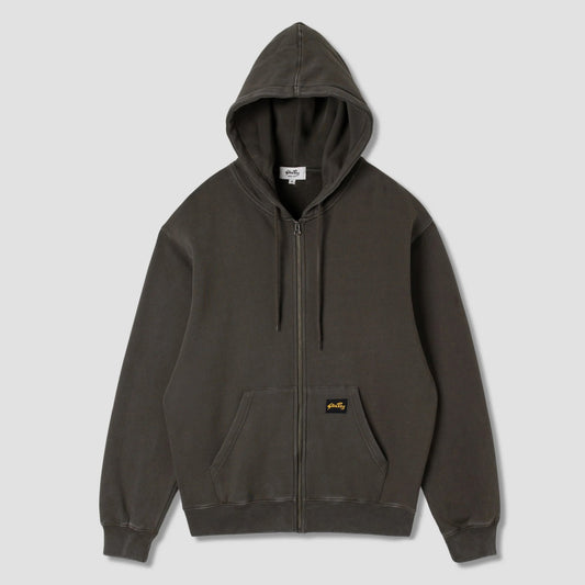 Patch Zip Hood - Washed Black