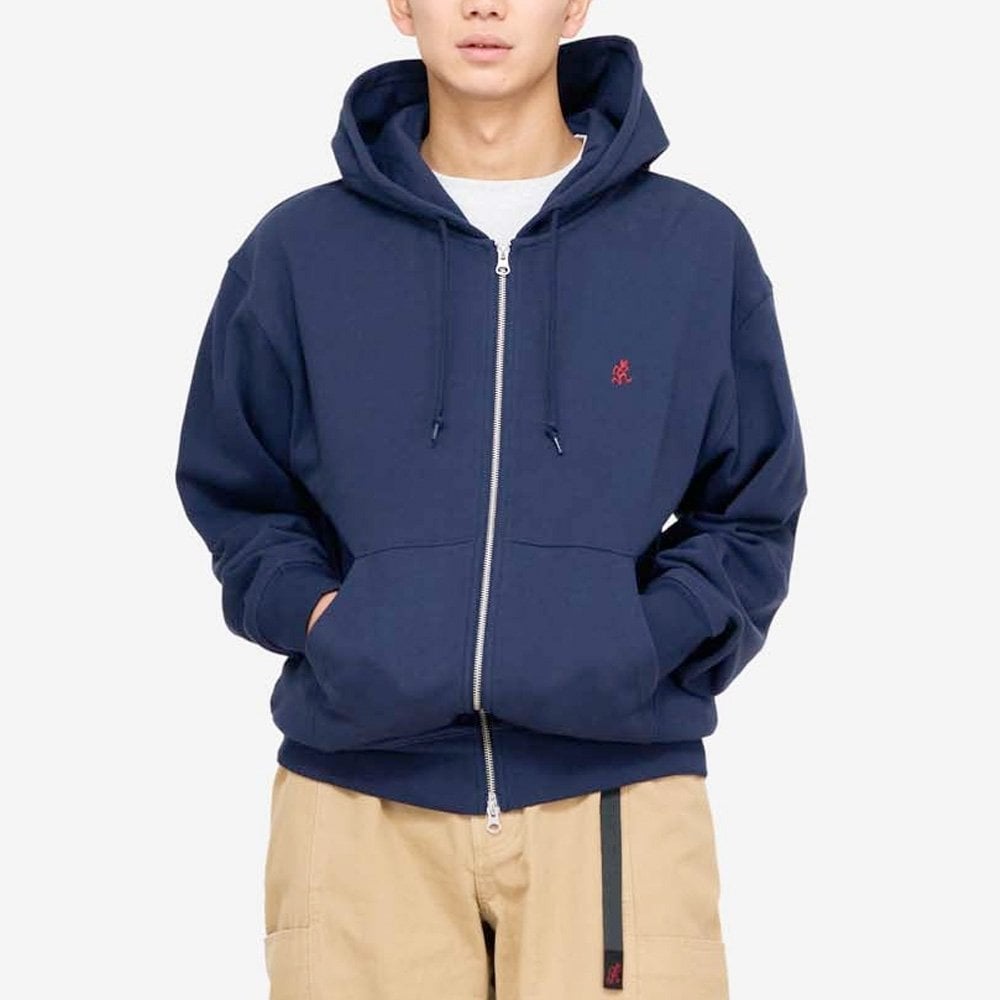 One Point Zip Hooded Sweatshirt