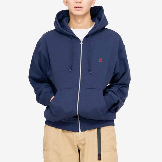 One Point Zip Hooded Sweatshirt