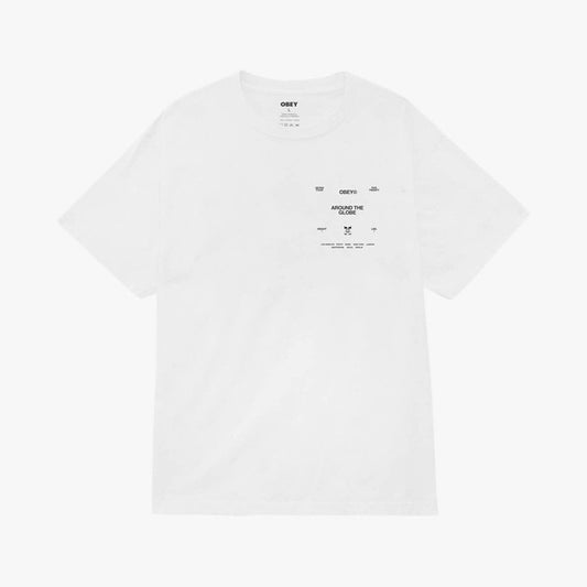 Around The Globe Pigment Dyed T-Shirt - Vintage White