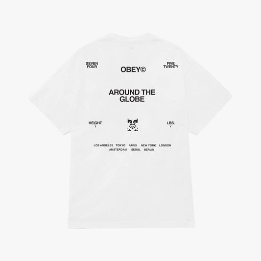 Around The Globe Pigment Dyed T-Shirt - Vintage White