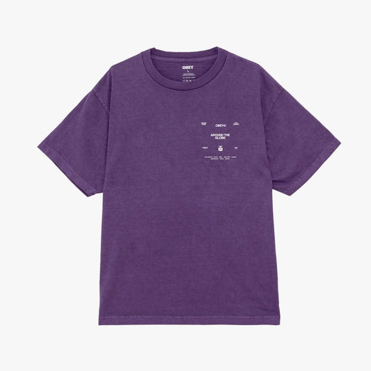 Around The Globe Pigment Dyed T-Shirt - Pigment Imperial Purple