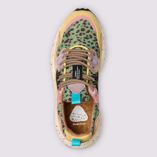Yamano 3 Woman Suede/Print - Leo Beige-Sand