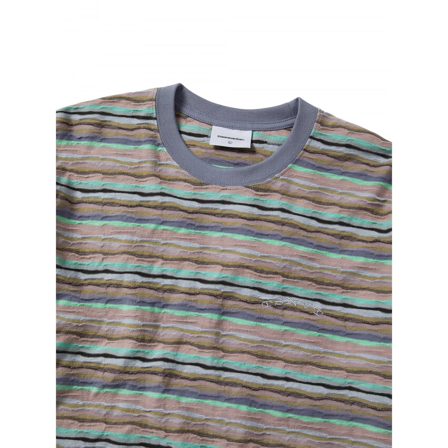 Wave Jacquard L/s Tee - Peach