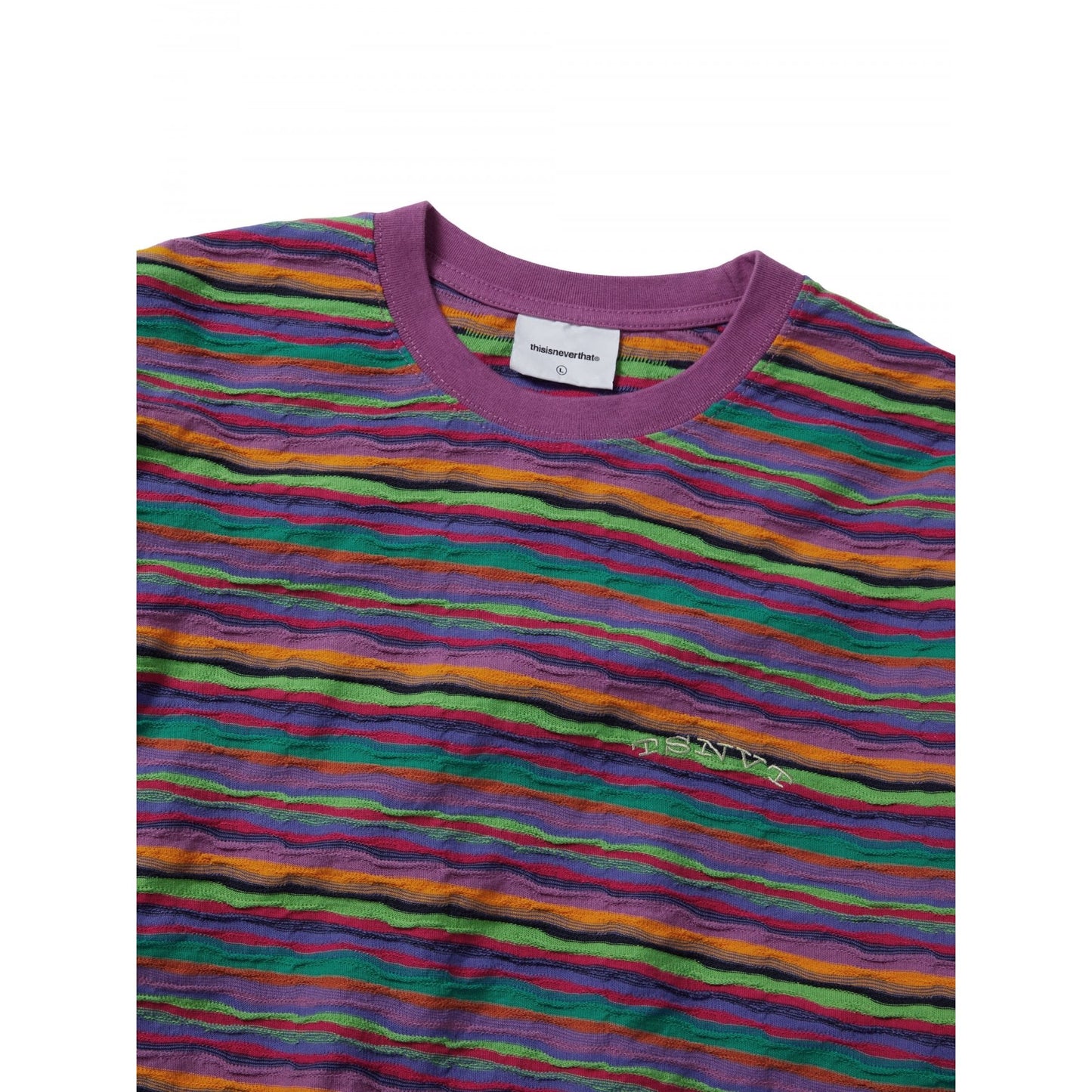 Wave Jacquard L/s Tee - Violet