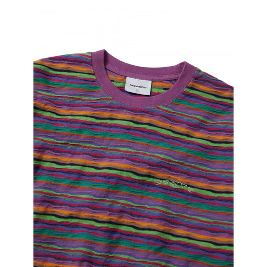 Wave Jacquard L/s Tee - Violet