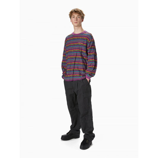 Wave Jacquard L/s Tee - Violet