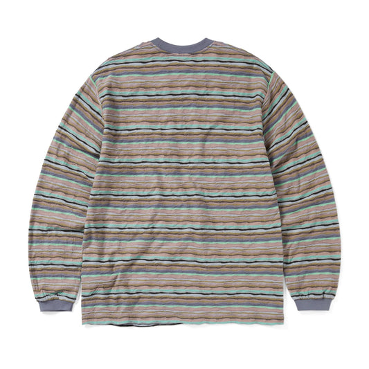 Wave Jacquard L/s Tee - Peach
