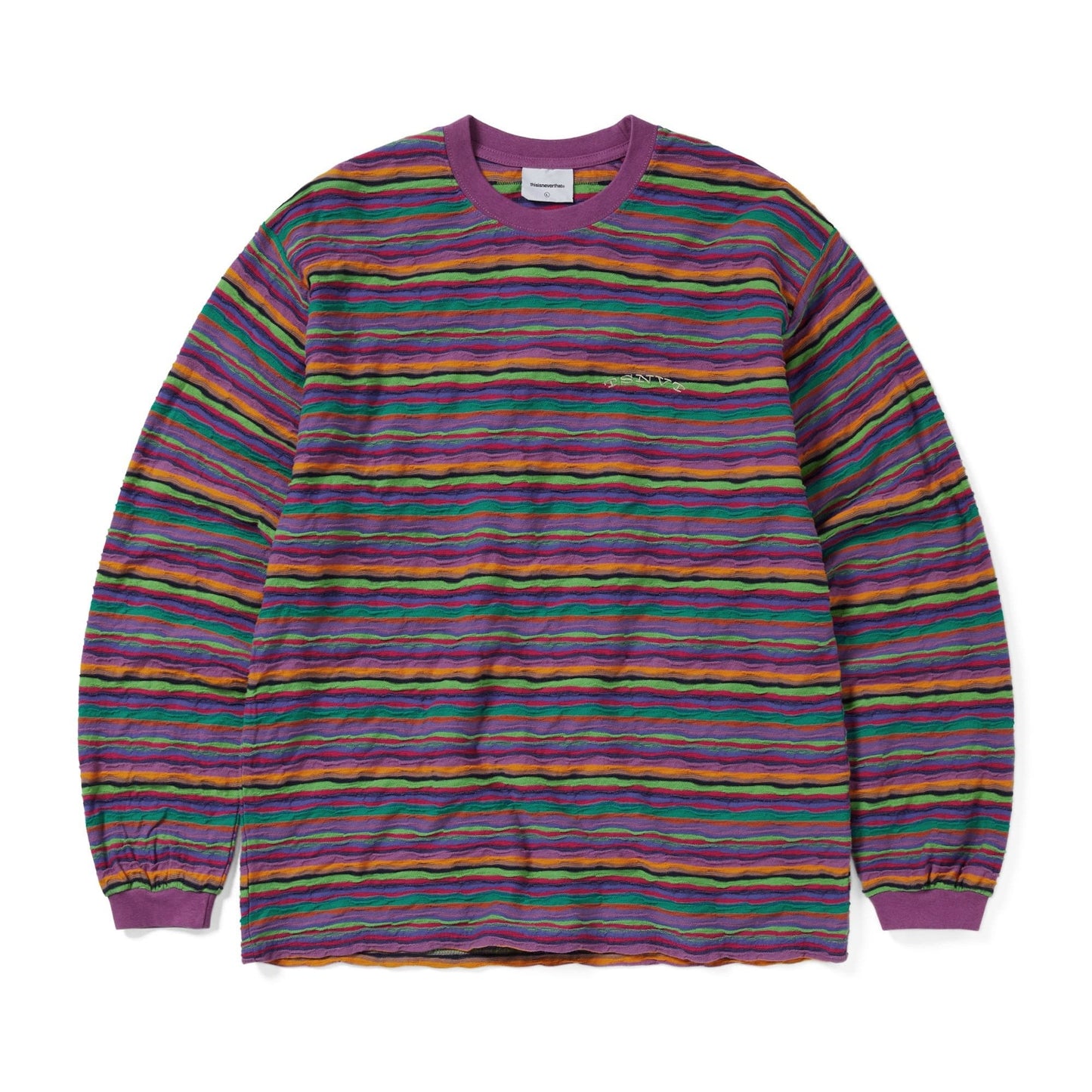 Wave Jacquard L/s Tee - Violet
