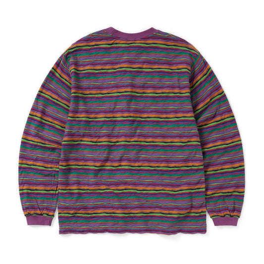 Wave Jacquard L/s Tee - Violet