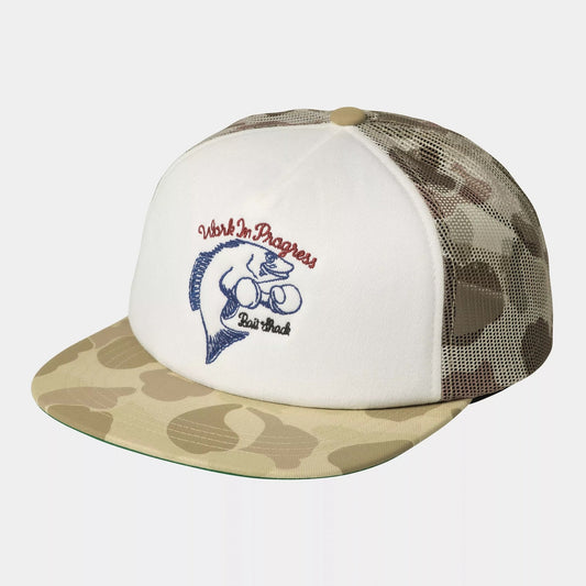 Graphic Trucker Cap - Camo Duck, Desert - White