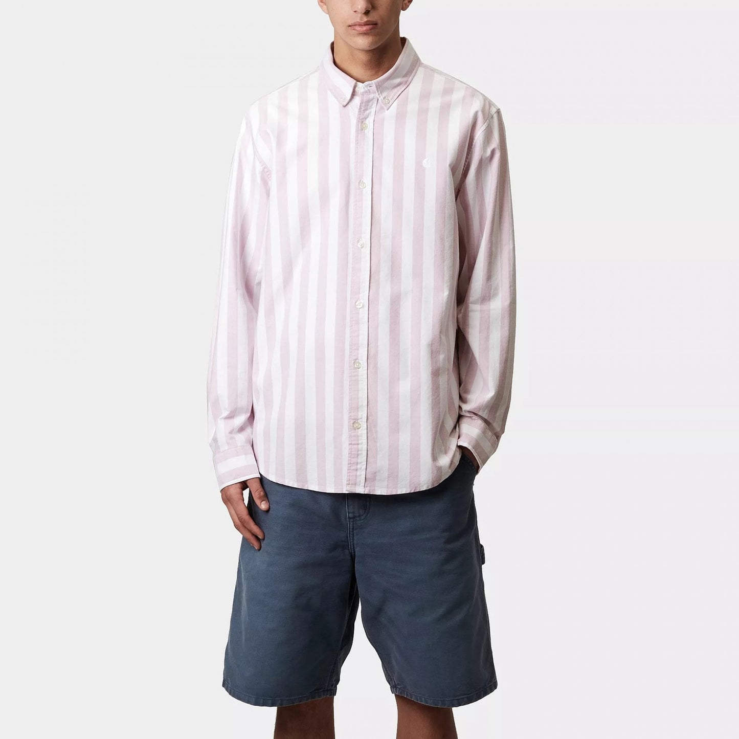 L/s Dillion Shirt - Hortesia / White
