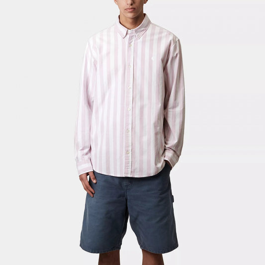 L/s Dillion Shirt - Hortesia / White