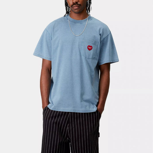 S/s Ingo Pocket T-shirt - Light Blue (garment dyed)