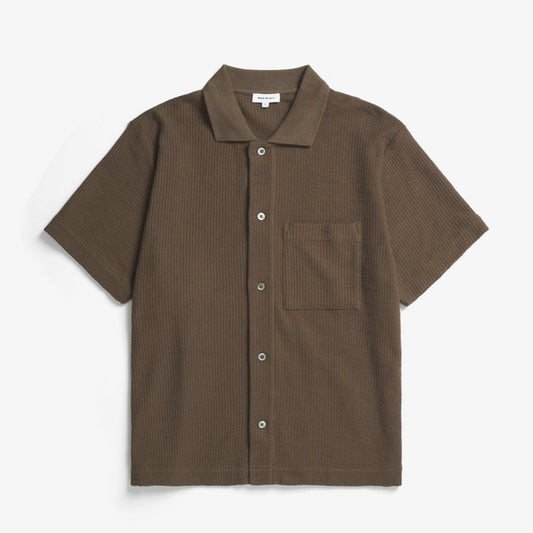 Gustav Crochet Jersey Shirt - Chesnut