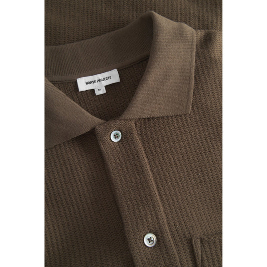 Gustav Crochet Jersey Shirt - Chesnut