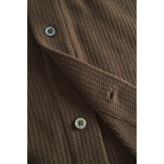 Gustav Crochet Jersey Shirt - Chesnut