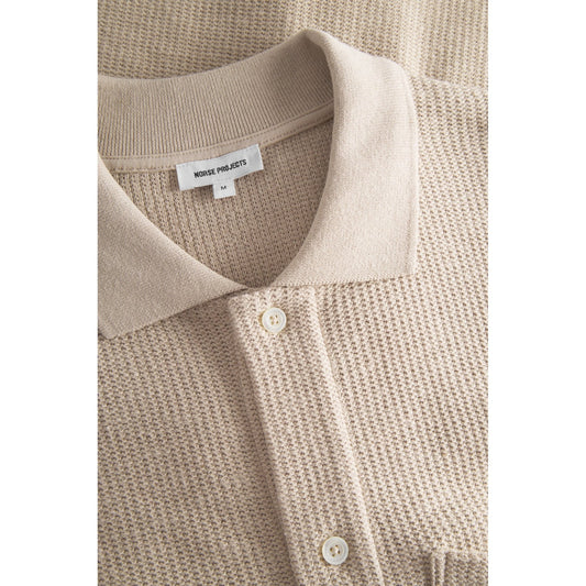 Gustav Crochet Jersey Shirt - Oatmeal