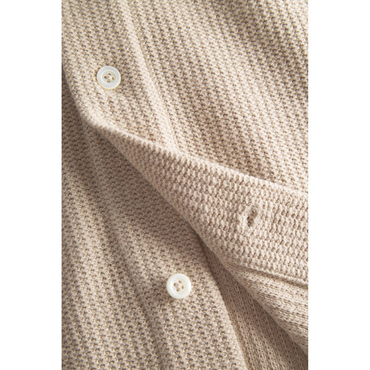 Gustav Crochet Jersey Shirt - Oatmeal