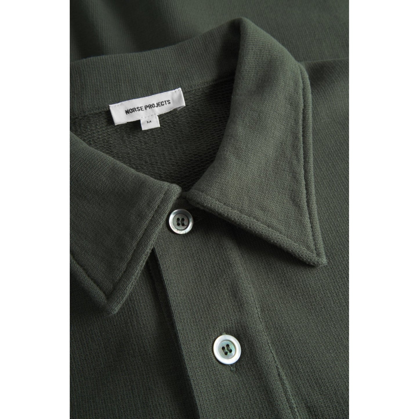 Fraser Relaxed Organic Loopback LS Polo - Black Olive