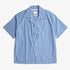 Mads Poplin Stripe SS Shirt - Navy