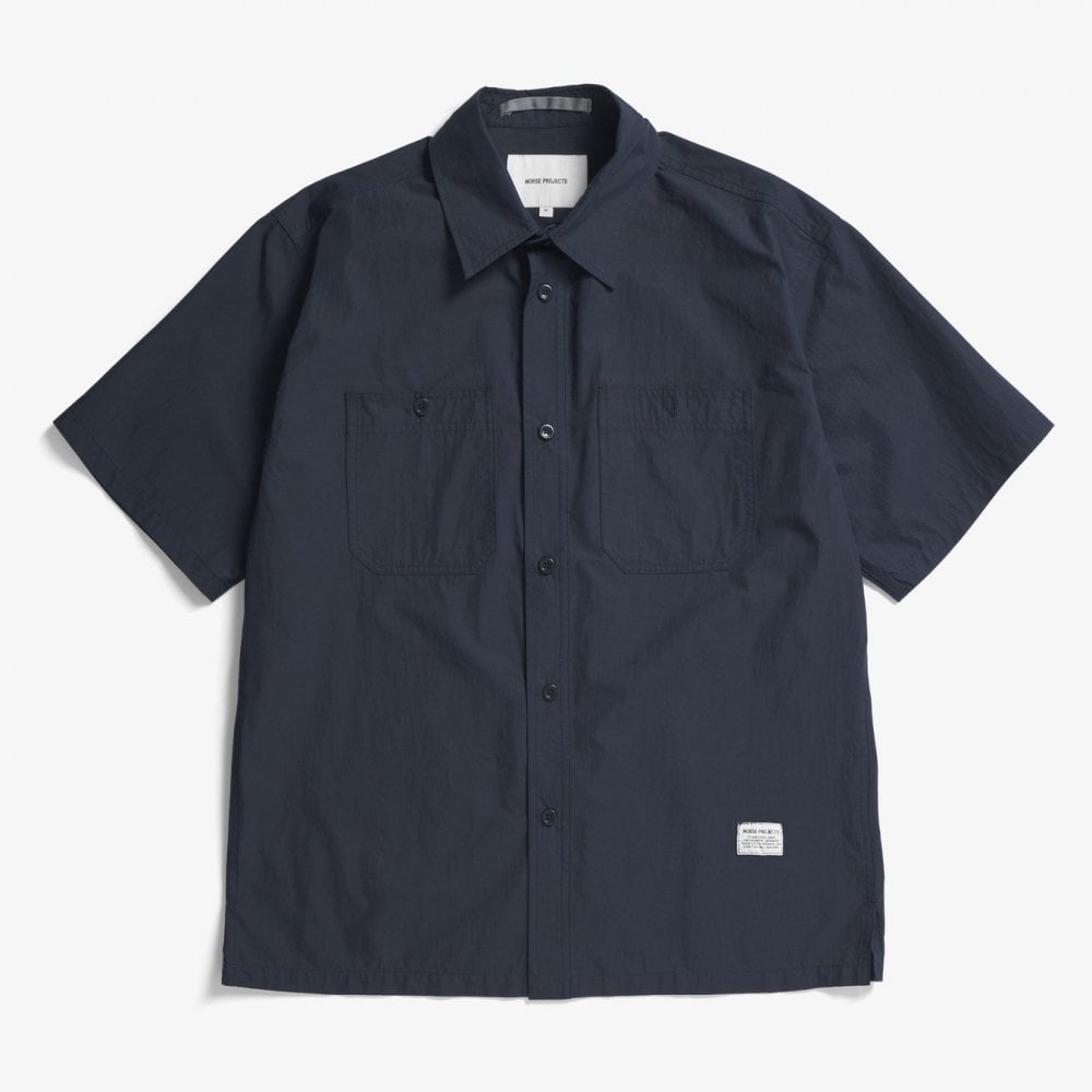 Ivan Tech Poplin SS Shirt - Dark Navy