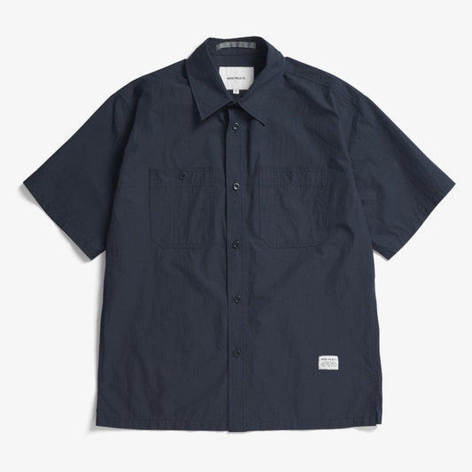 Ivan Tech Poplin SS Shirt - Dark Navy