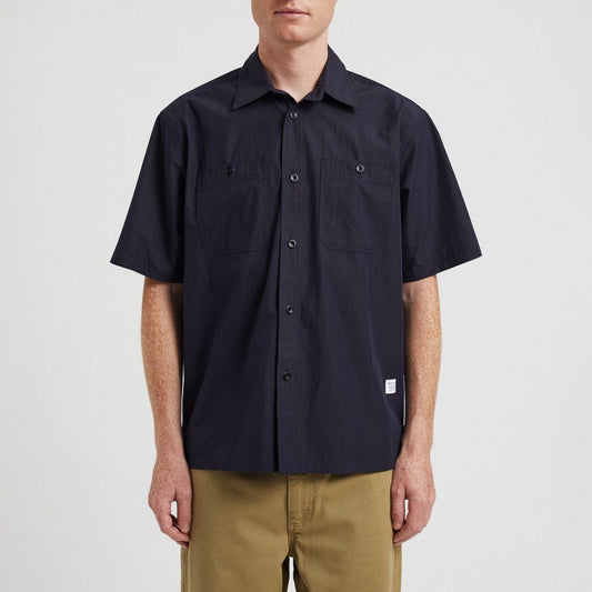 Ivan Tech Poplin SS Shirt - Dark Navy