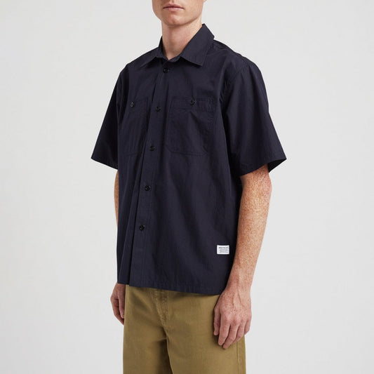 Ivan Tech Poplin SS Shirt - Dark Navy