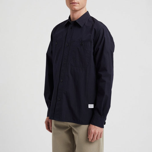 Silas Tech Poplin Shirt 2.0 - Dark Navy