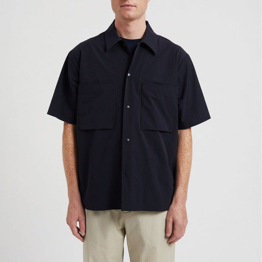 Hermann Travel Light Ss Shirt - Dark Navy
