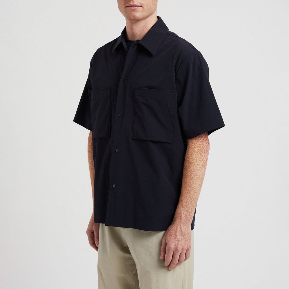 Hermann Travel Light Ss Shirt - Dark Navy