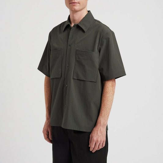 Hermann Travel Light Ss Shirt - Black Olive