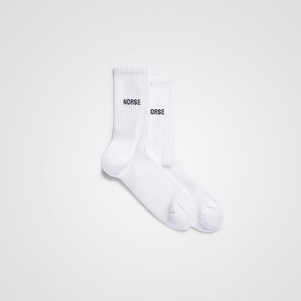 Bjarki Logo Sock - White