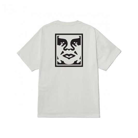 Obey Bold Icon Face Pigment T-shirt - Vintage White